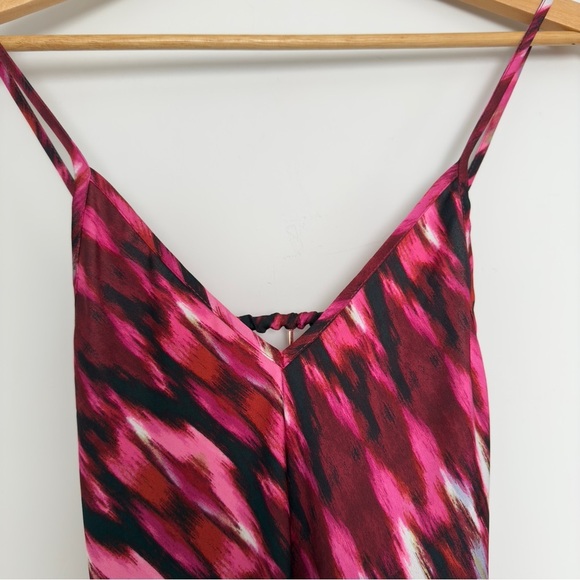 MISA Los Angeles Moa Cowl -Back Printed Satin slip Dress New With Tags Size: XS - Picture 6 of 9